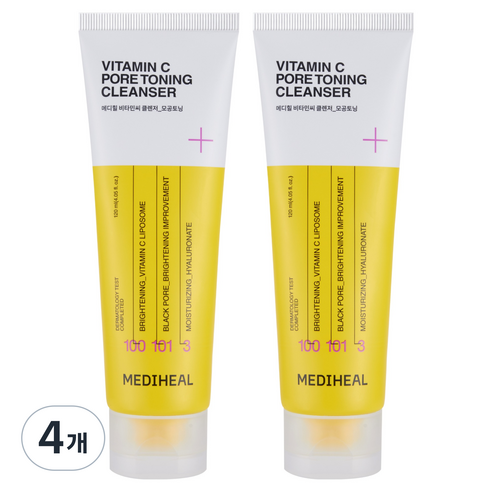 메디힐 모공토닝 클렌징폼, 120ml, 4개