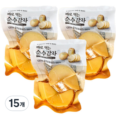 한울 바로먹는 순수감자 큐브형, 130g, 15개