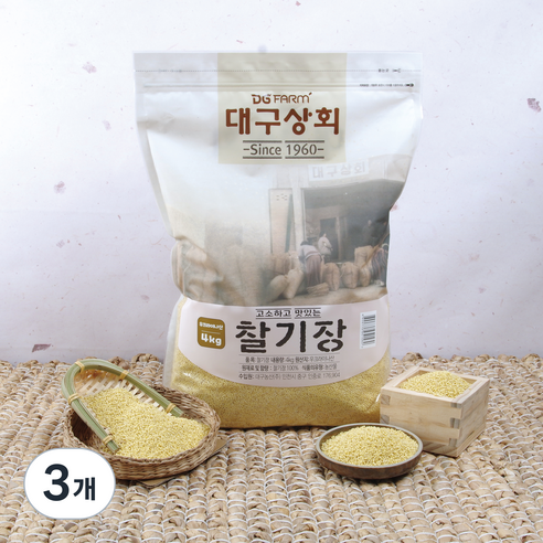 대구상회 고소한 찰기장, 4kg, 3개