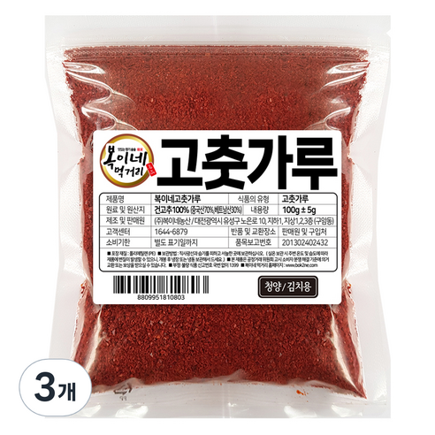 복이네먹거리 청양고춧가루 김치용, 100g, 3개
