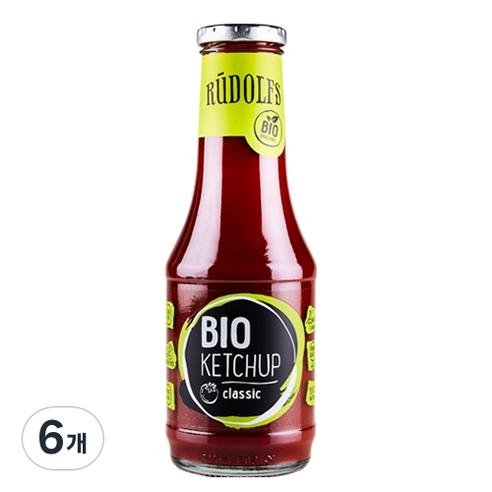 루돌프 유기농 케첩 클래식, 530g, 6개