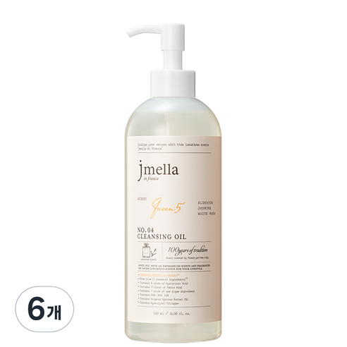 제이멜라 인 프랑스 퀸 5 클렌징 오일, 6개, 500ml