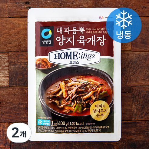 청정원 호밍스 대파듬뿍양지 육개장 (냉동), 400g, 2개