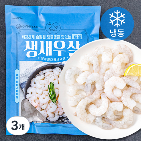 살맛나요 생새우살 중 (냉동), 300g (19~34미), 3개