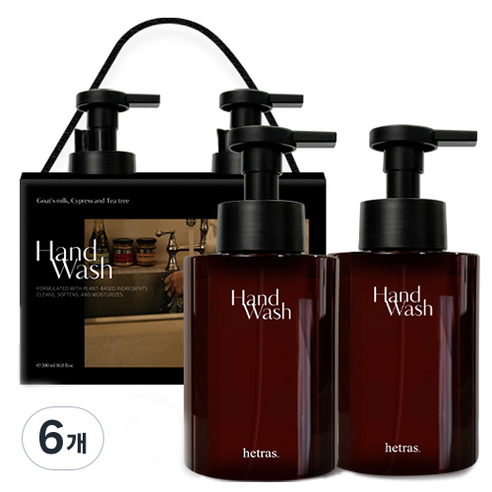 헤트라스 산양유 퍼퓸 버블 핸드워시 밤쉘, 515ml, 6개