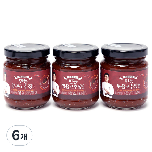 백쿡 백종원의 만능볶음고추장소스, 150g, 6개