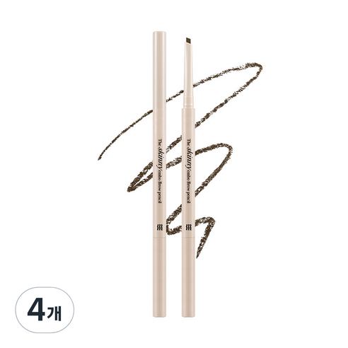 머지 더 스키니 엠보 브로우 펜슬 0.07g, SB1 다크 브라운, 4개