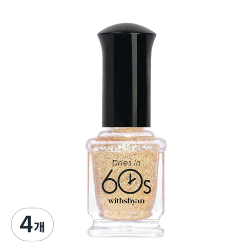 위드샨 60초 매니큐어 9ml, M122 샤이닝골드, 4개
