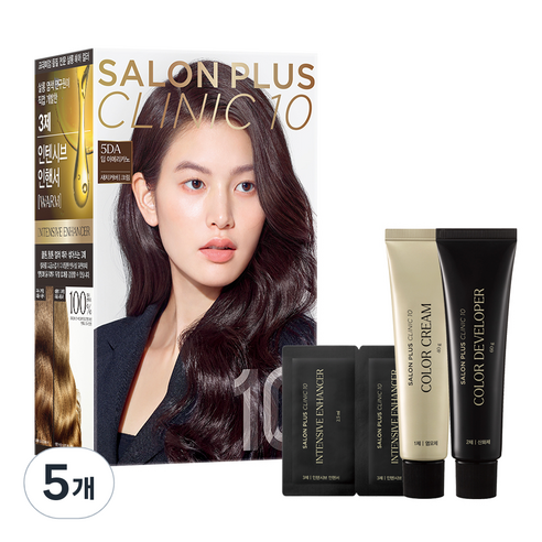 미쟝센 살롱 PLUS CLINIC 10 염색제, 딥아메리카노, 5개