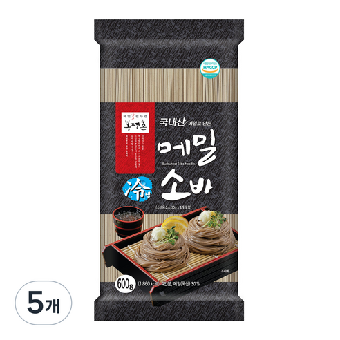 봉평촌 메밀소바, 600g, 5개