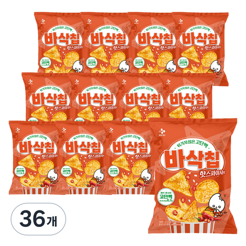 CJ제일제당 바삭칩 핫스파이시맛, 45g, 36개