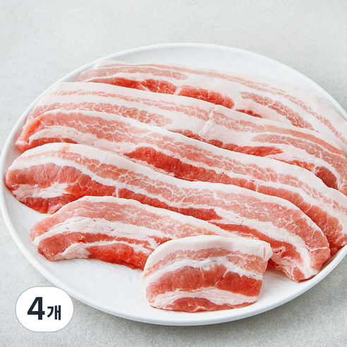 고급진 캐나다산 삼겹살 구이용 (냉장), 1kg, 4개