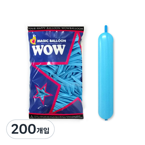 막대풍선260, 기본라이트블루, 200개입
