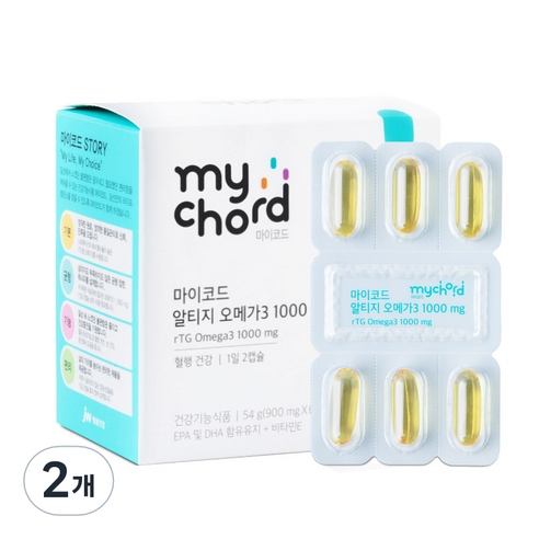 마이코드 알티지 오메가3 1000mg, 60정, 2개