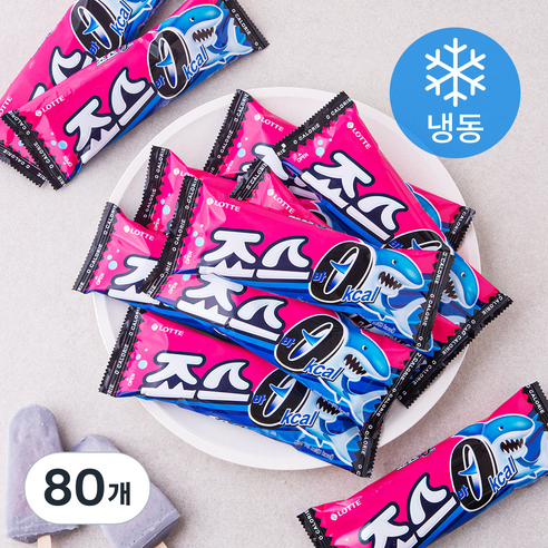 롯데웰푸드 죠스바 영칼로리 (냉동), 75ml, 1개입, 80개