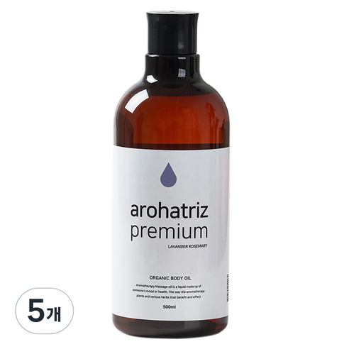 아로하트리즈 프리미엄 바디마사지오일 라벤더 로즈마리, 500ml, 5개