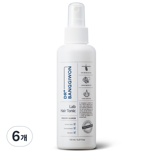 닥터방기원 탈모증상완화 랩헤어토닉, 150ml, 6개