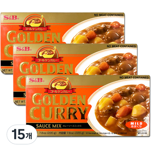 에스앤비 골든카레 순한맛, 15개, 220g
