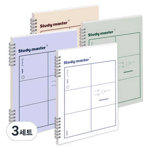 뮤니드 It spring 6분할 수학연습장 컬러 4종 세트, soft beige, white, sweet blue, green tea, 3세트