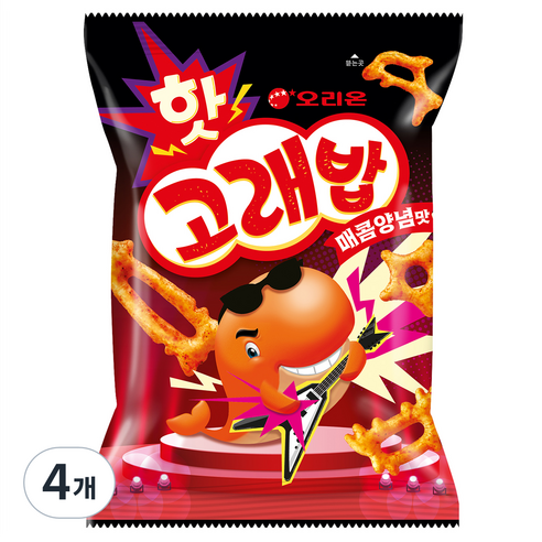 고래밥 핫 매콤양념맛, 56g, 4개