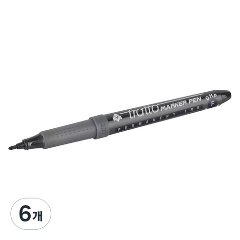 트라토 리라 영구 마카 F 검정 0.8mm F806803, 6개