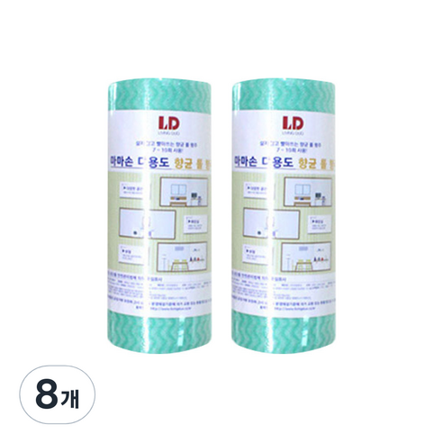리빙듀오 마마손 롤행주 민트, 50개입, 8개