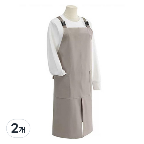 짐바 일이 술술 풀리는 방수 버클 앞치마, 2개, 딥그레이