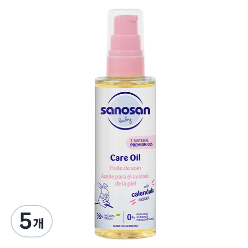 사노산 베이비 케어오일, 5개, 100ml