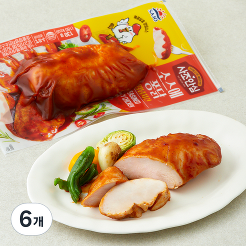 사조 사조안심 소스에 퐁닭 양념치킨, 130g, 6개, 1개입