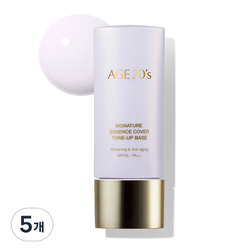 에이지투웨니스 시그니처 에센스 커버 톤업베이스 40ml, 3호(퍼플), 5개