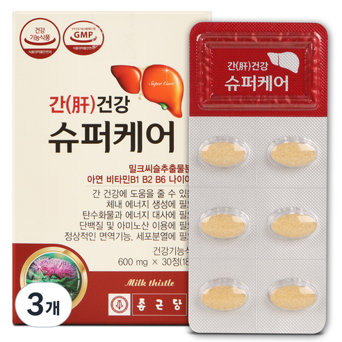 종근당 간건강 슈퍼케어, 30정, 3개