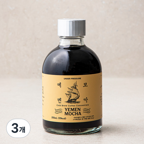 핸디엄 언더프레셔 콜드브루 원액 예멘 모카, 200ml, 3개