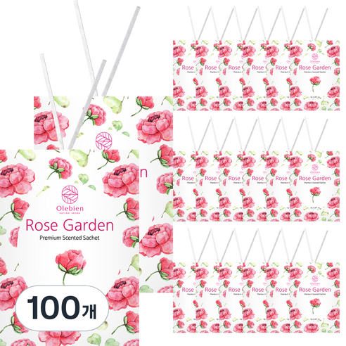 올레비엔 센티드 사쉐 로즈가든 본품, 10g, 100개, 꽃향