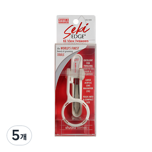 그린벨 돋보기 안전 족집게 SS-508, 혼합색상, 5개