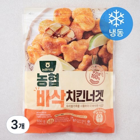 농협 바삭 치킨 너겟 (냉동), 650g, 3개