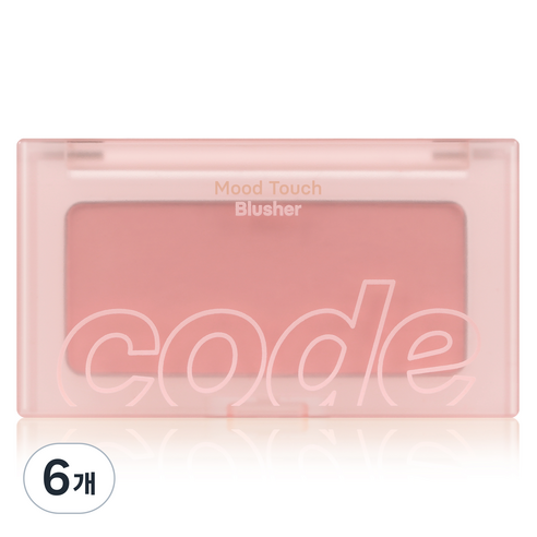 코드글로컬러 무드터치 블러셔 3.5g, 06 쉬폰 로즈, 6개