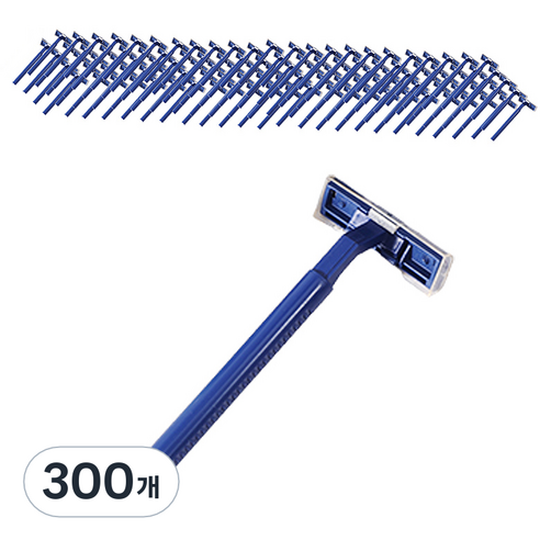 재니홈 호텔용 개별포장 일회용 면도기 블루, 1개입, 300개