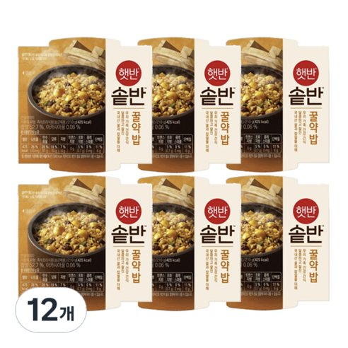 햇반 솥반 꿀약밥, 210g, 12개