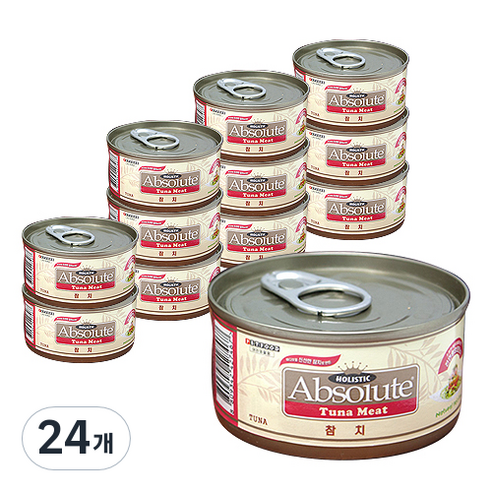 앱솔루트홀리스틱 고양이 캔 간식 80g, 참치, 24개
