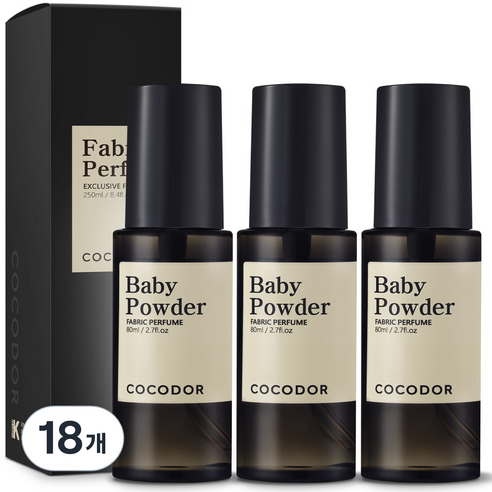 코코도르 룸 앤 패브릭 퍼퓸 섬유탈취제, 80ml, 18개, 베이비 파우더