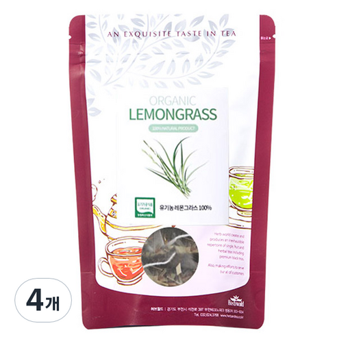 티트라움 유기농 레몬그라스, 1.2g, 20개입, 4개