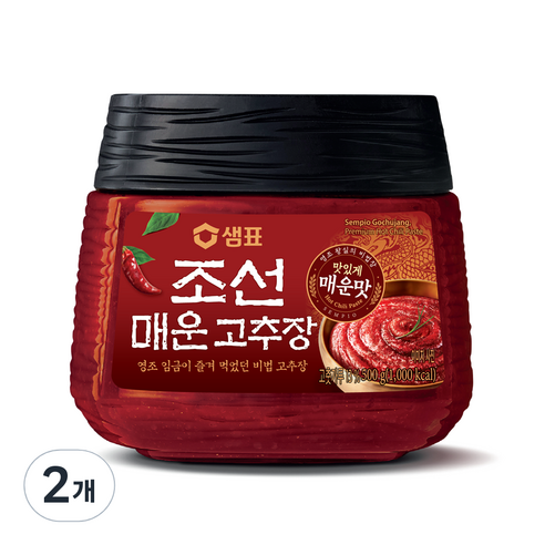 샘표 매운 조선고추장, 500g, 2개