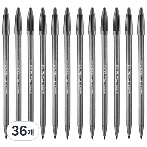 모나미 3000 피그먼트 프러스펜 0.4mm, NG 5 아이언그레이, 36개