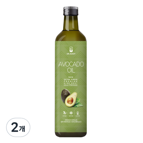 닥터루트 엑스트라버진 아보카도오일, 500ml, 2개