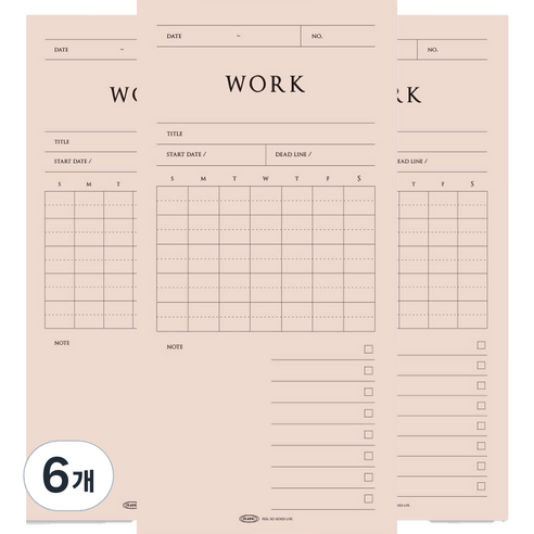 플레픽 팝업 스탠드 메모지, 14 워크, 6개