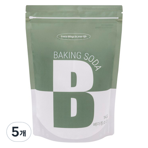 비즐리 베이킹소다 프리미엄 세제, 1kg, 5개