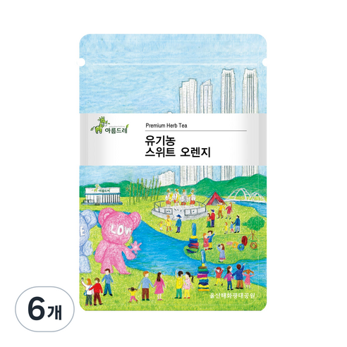 아름드레 유기농 스위트 오렌지 삼각티백, 1.5g, 25개입, 6개
