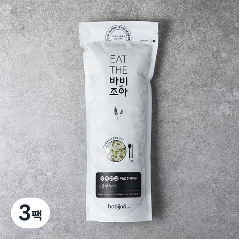바비조아 물만부어 클로렐라쌀, 1kg, 3팩