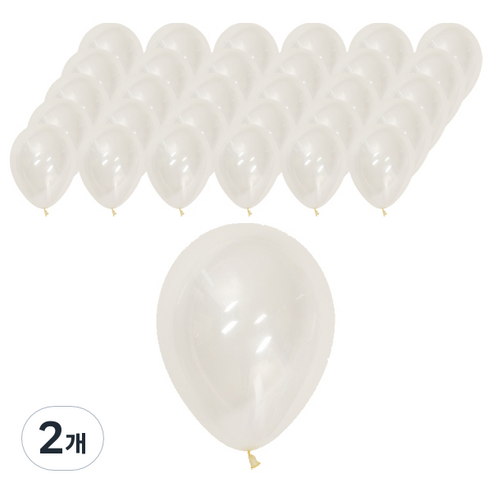 셈퍼텍스 라운드 풍선 30cm 50p, 클리어(투명), 2개