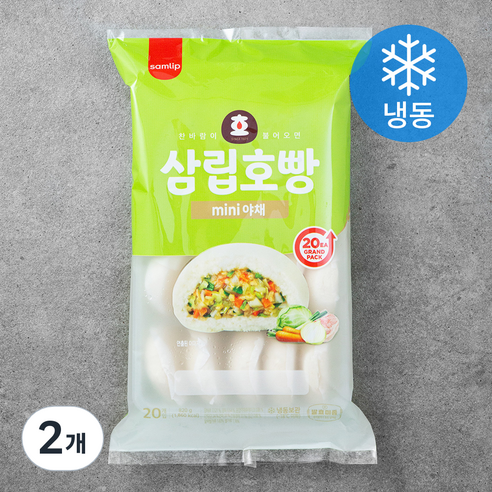 삼립 mini 야채 호빵 (냉동), 41g, 20개입, 2개